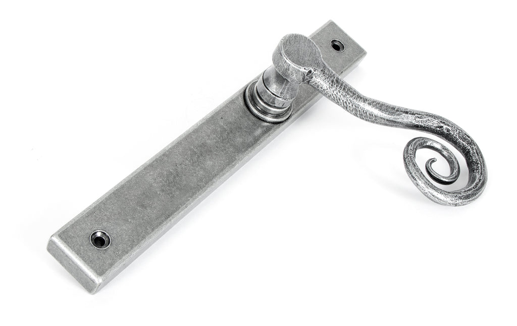 From The Anvil's Pewter Patina Monkeytail Slimline Lever Espag. Latch Set