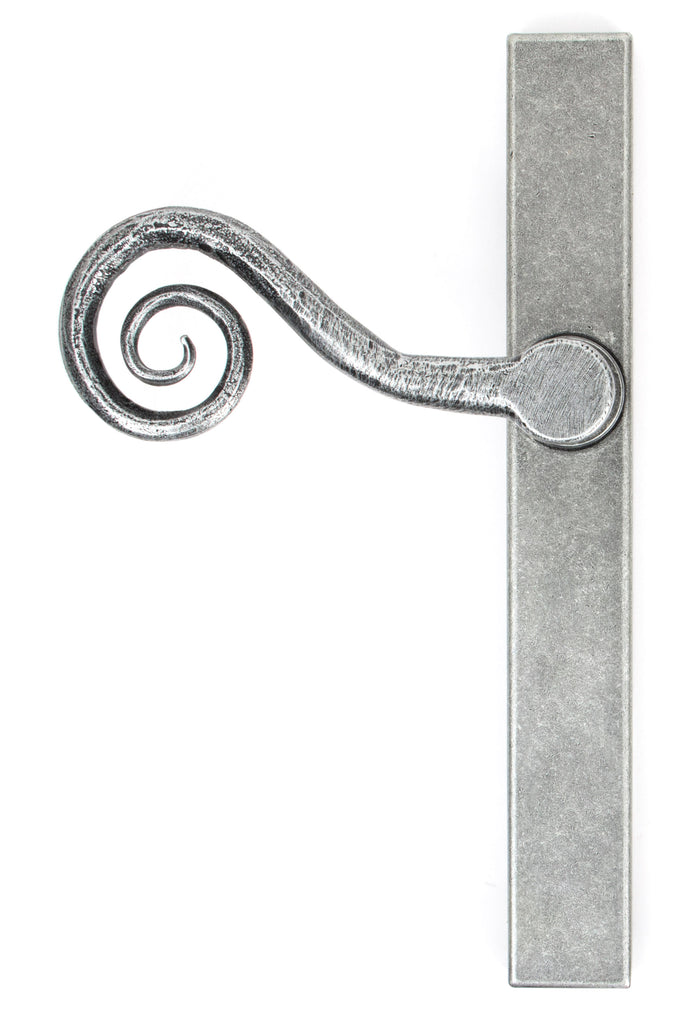 From The Anvil's Pewter Patina Monkeytail Slimline Lever Espag. Latch Set