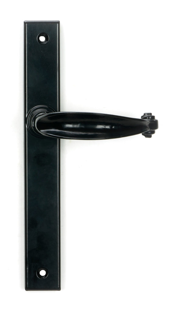 From The Anvil's Black Cottage Slimline Lever Espag. Latch Set