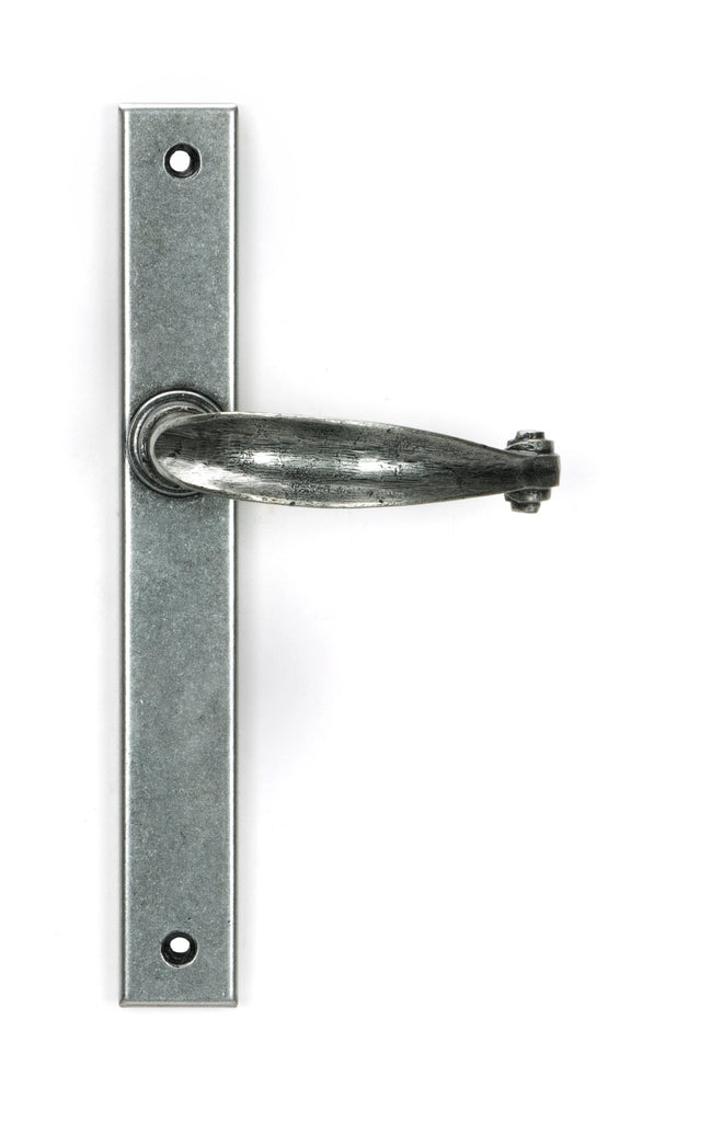 From The Anvil's Pewter Patina Cottage Slimline Lever Espag. Latch Set