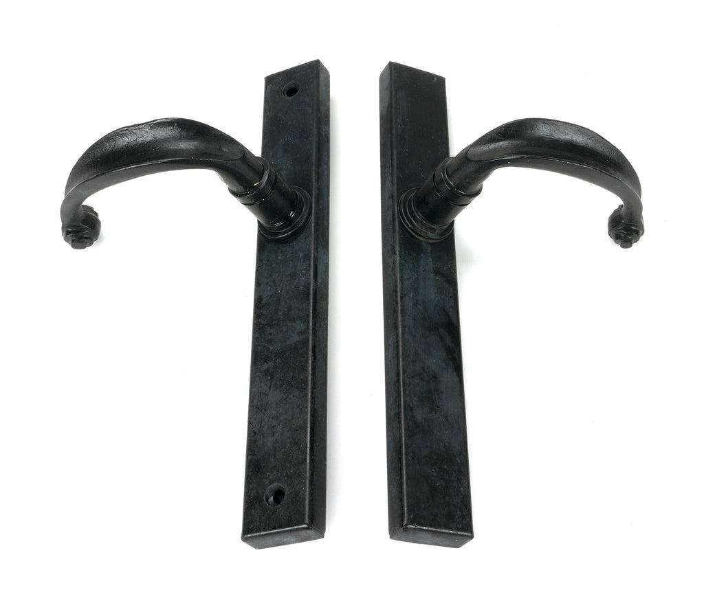 From The Anvil's External Beeswax Cottage Slimline Lever Espag. Latch Set