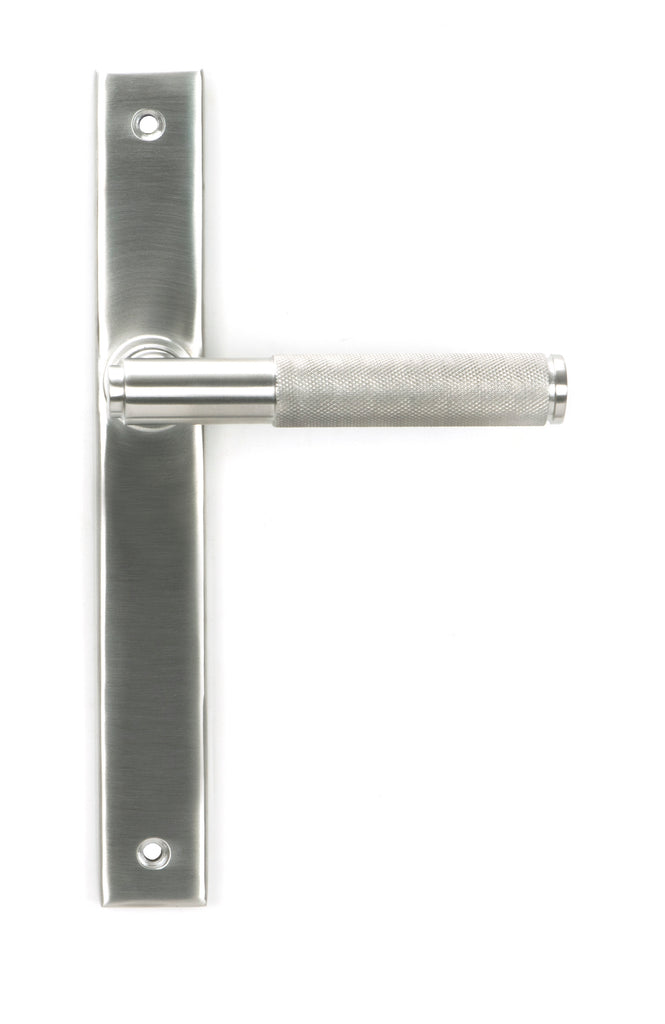 From The Anvil's Satin Marine SS (316) Brompton Slimline Lever Espag. Latch Set