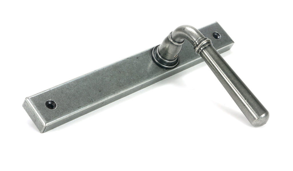 From The Anvil's Pewter Patina Newbury Slimline Lever Espag. Latch Set