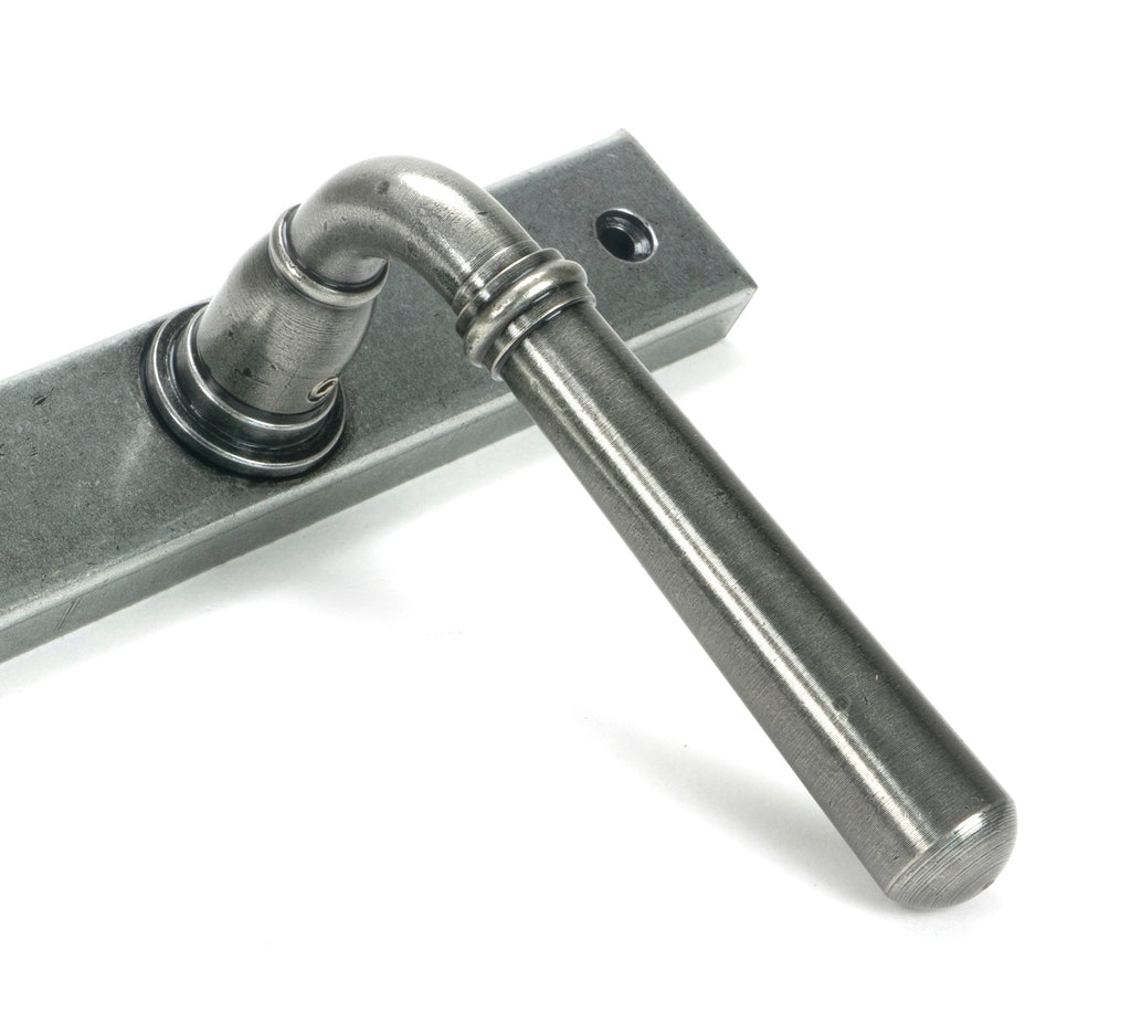 From The Anvil's Pewter Patina Newbury Slimline Lever Espag. Latch Set