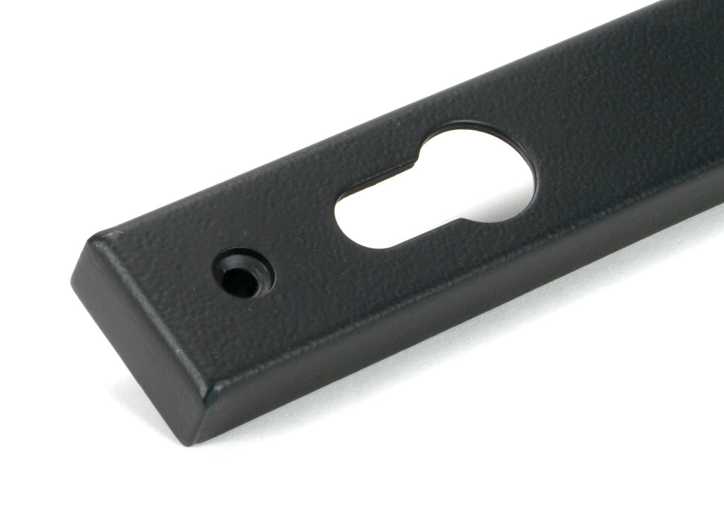 From The Anvil's Matt Black Newbury Slimline Lever Espag. Lock Set