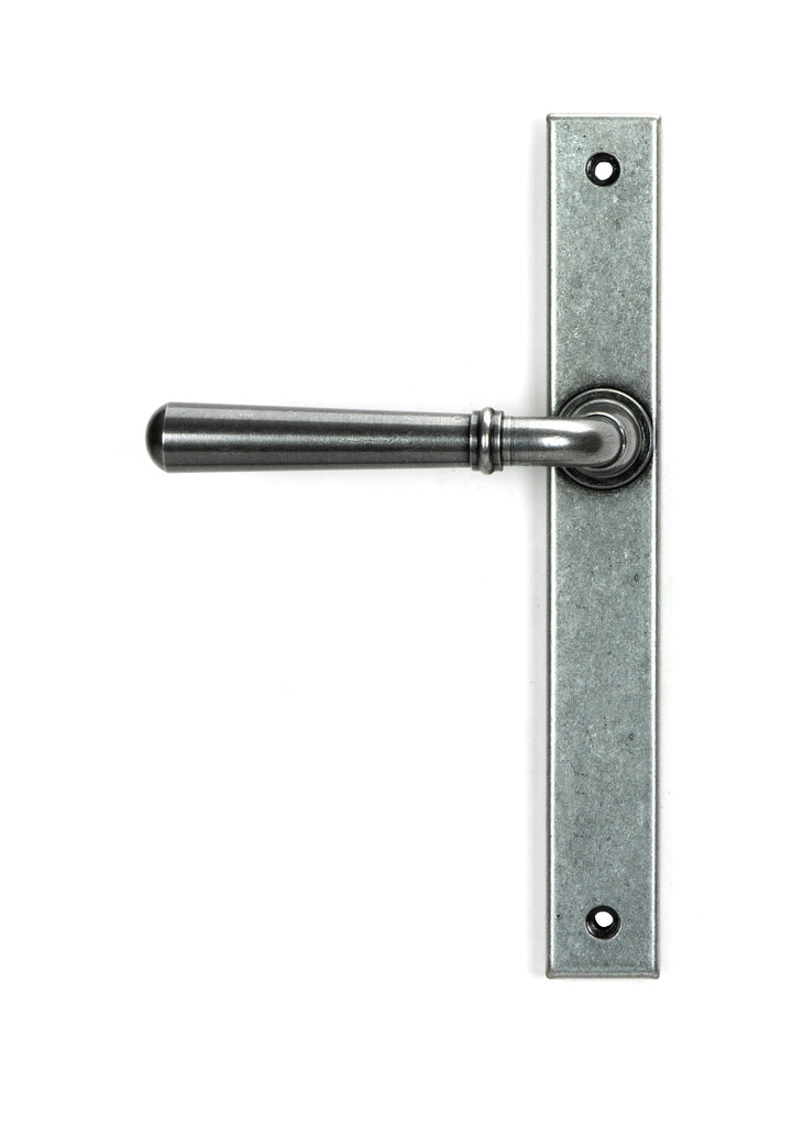 From The Anvil's Pewter Patina Newbury Slimline Lever Espag. Lock Set