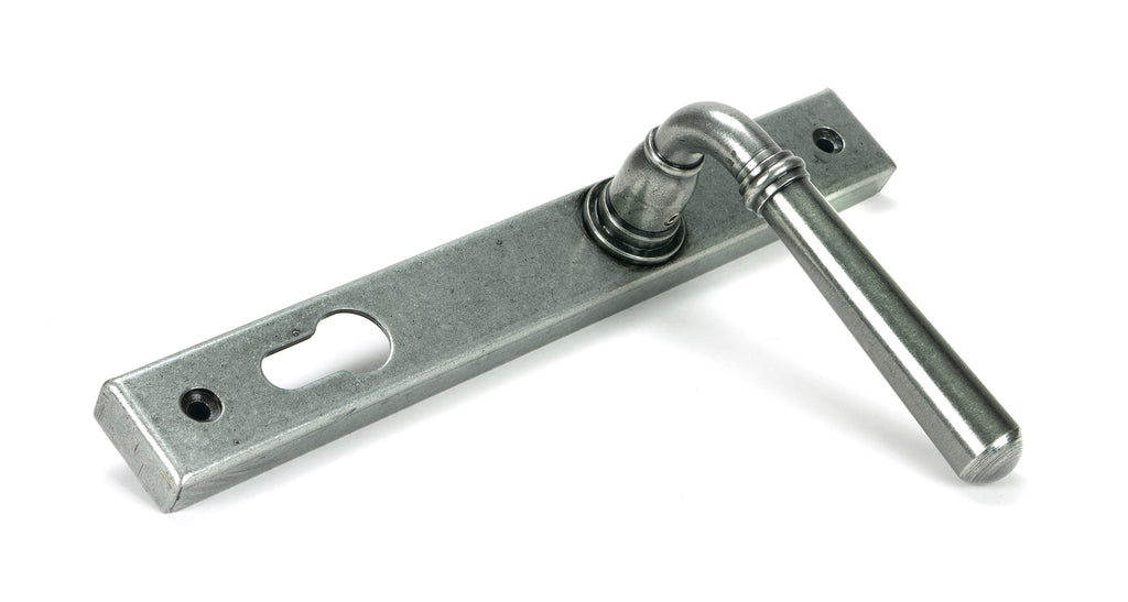 From The Anvil's Pewter Patina Newbury Slimline Lever Espag. Lock Set