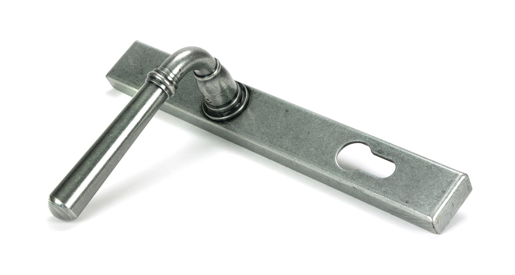 From The Anvil's Pewter Patina Newbury Slimline Lever Espag. Lock Set