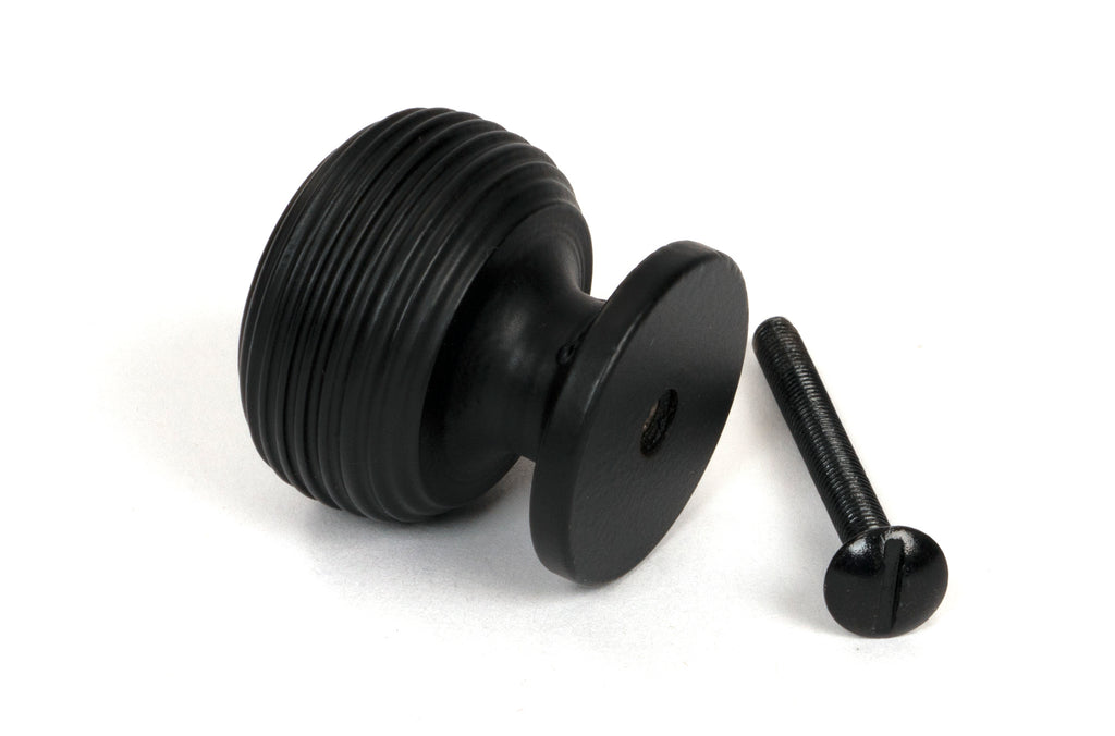 From The Anvil's Matt Black Beehive Cabinet Knob