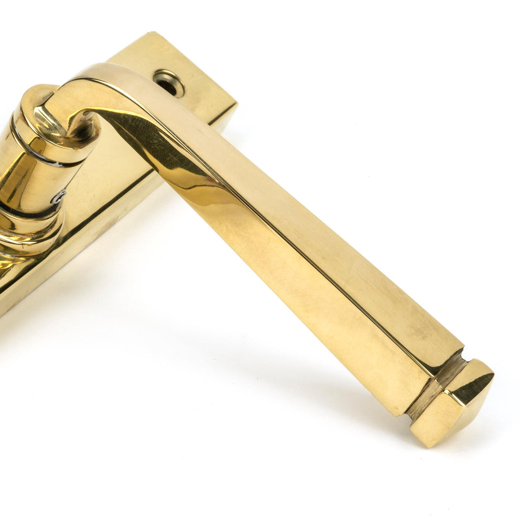 From The Anvil's Polished Brass Avon Slimline Lever Espag. Lock Set