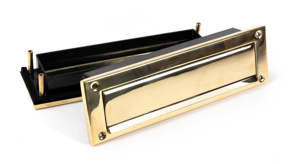 From The Anvil's Polished Brass Traditional Letterbox