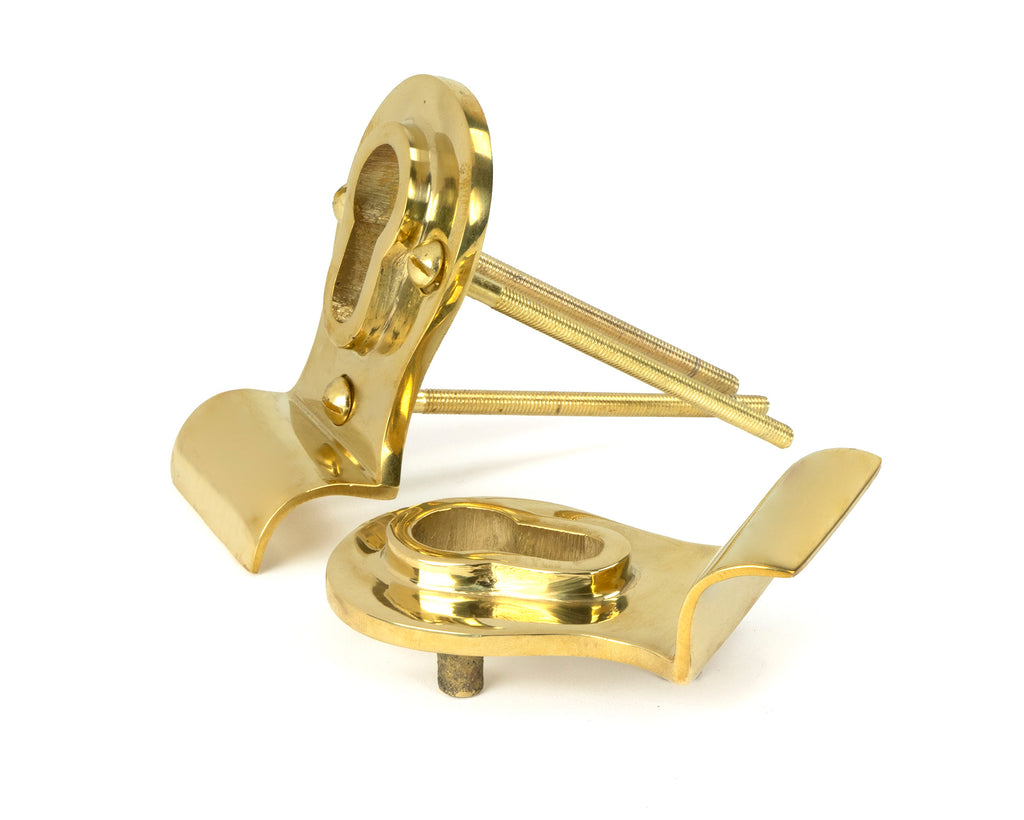 From The Anvil's Polished Brass 50mm Euro Door Pull (Back to Back Fixings)