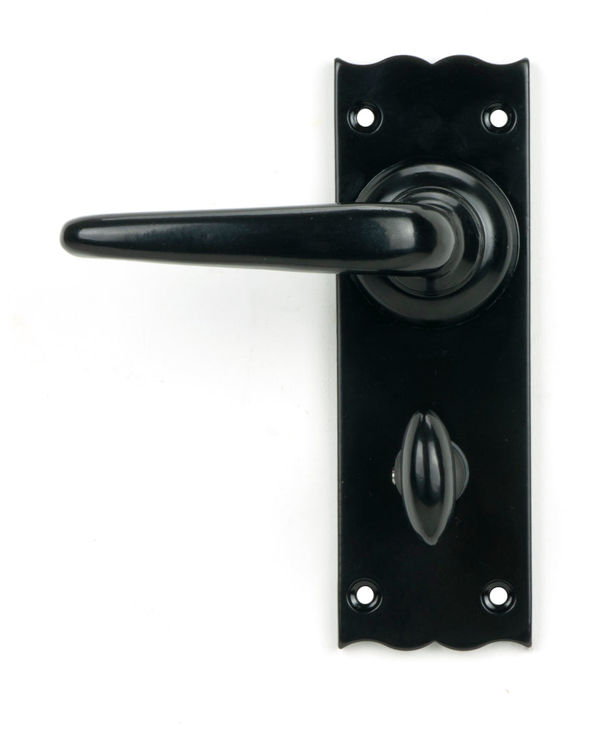 From The Anvil's Black Oak Lever Bathroom Set