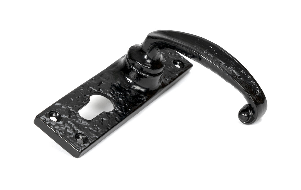 From The Anvil's Black Classic Lever Euro Lock Set