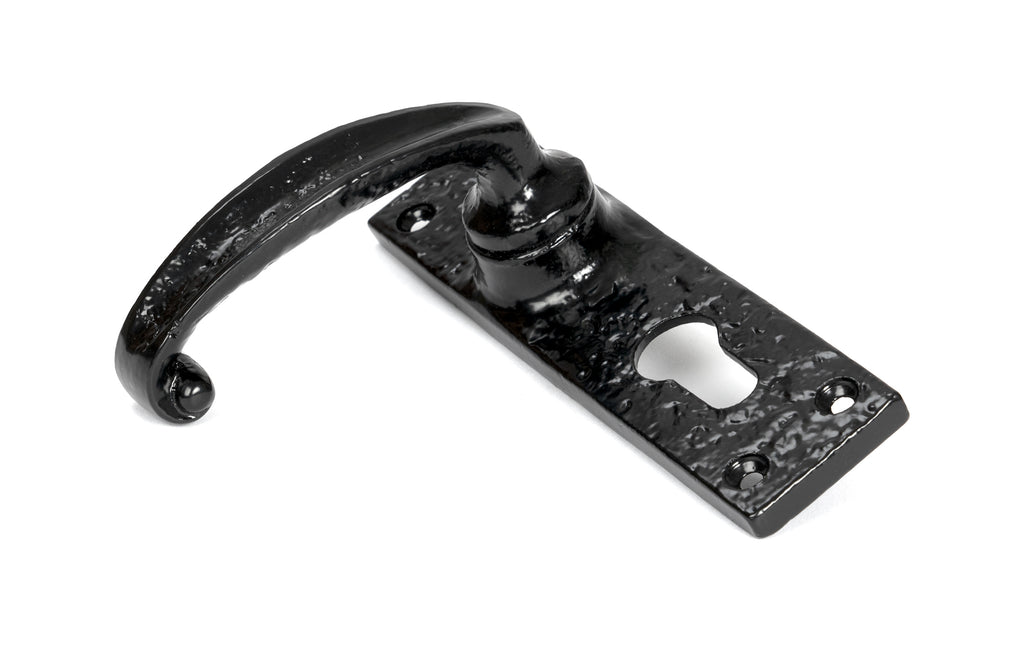 From The Anvil's Black Classic Lever Euro Lock Set