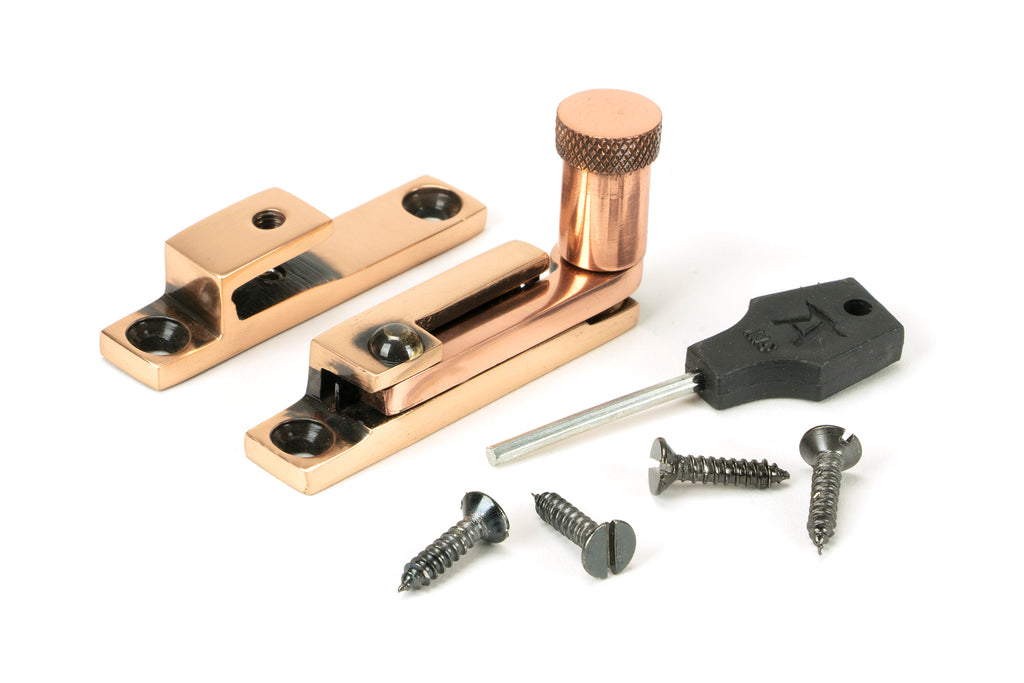 From The Anvil's Polished Bronze Brompton Quadrant Fastener - Narrow