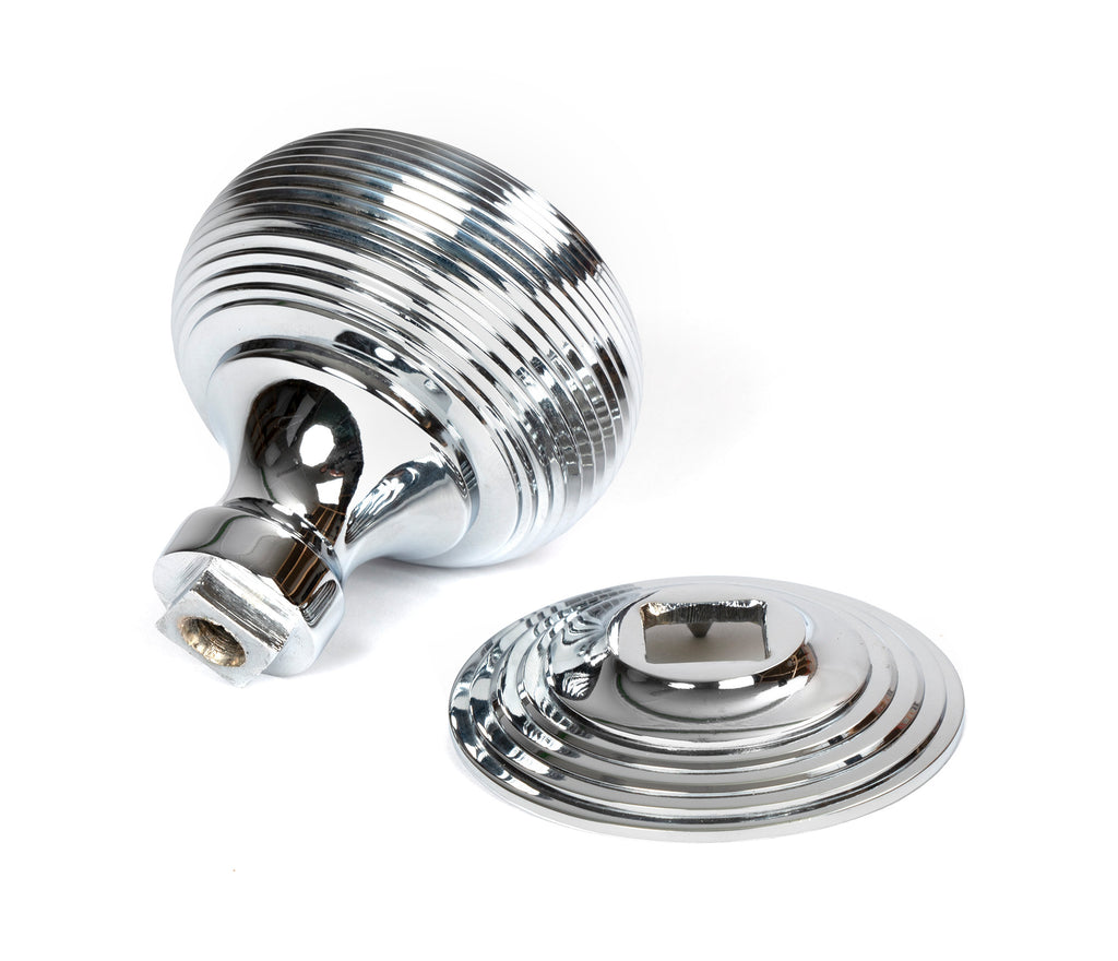 From The Anvil's Polished Chrome Beehive Centre Door Knob