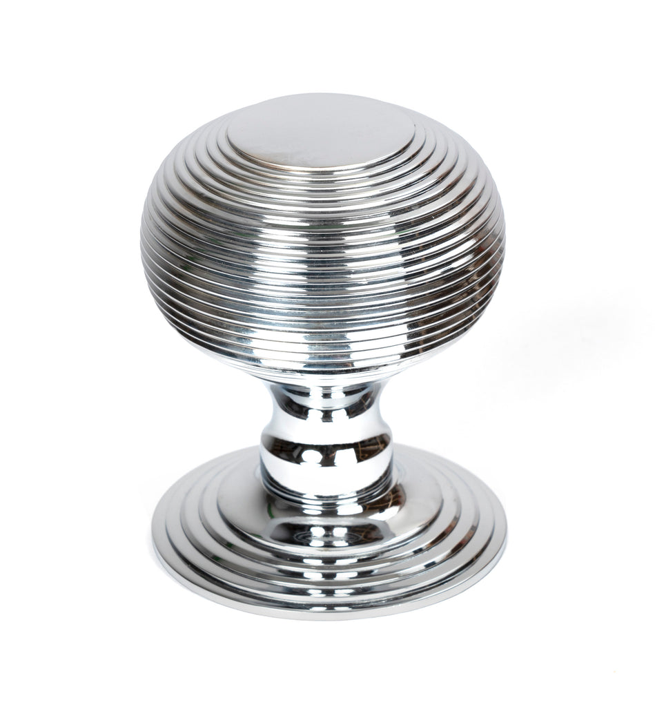 From The Anvil's Polished Chrome Beehive Centre Door Knob