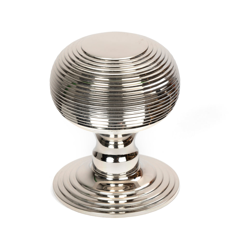 From The Anvil's Polished Nickel Beehive Centre Door Knob