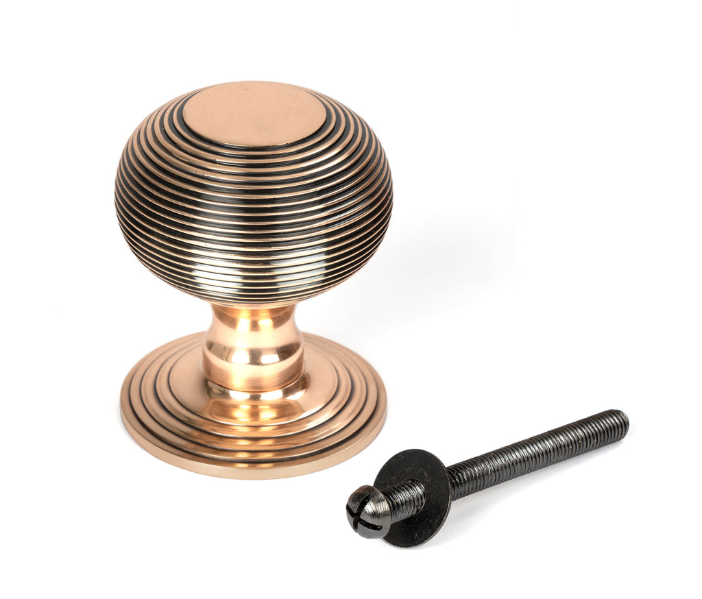 From The Anvil's Polished Bronze Beehive Centre Door Knob