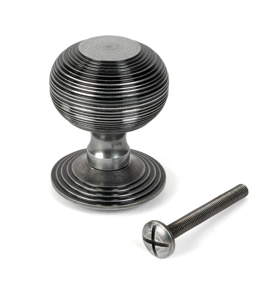 From The Anvil's Pewter Patina Beehive Centre Door Knob