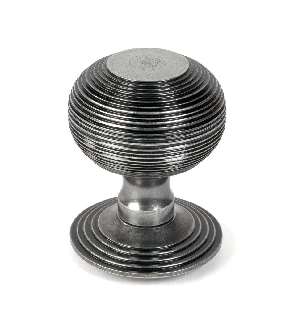 From The Anvil's Pewter Patina Beehive Centre Door Knob