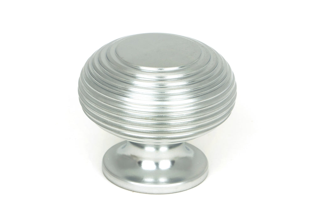 From The Anvil's Satin Chrome Beehive Cabinet Knob