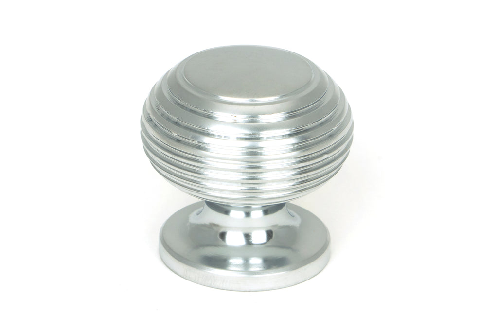 From The Anvil's Satin Chrome Beehive Cabinet Knob