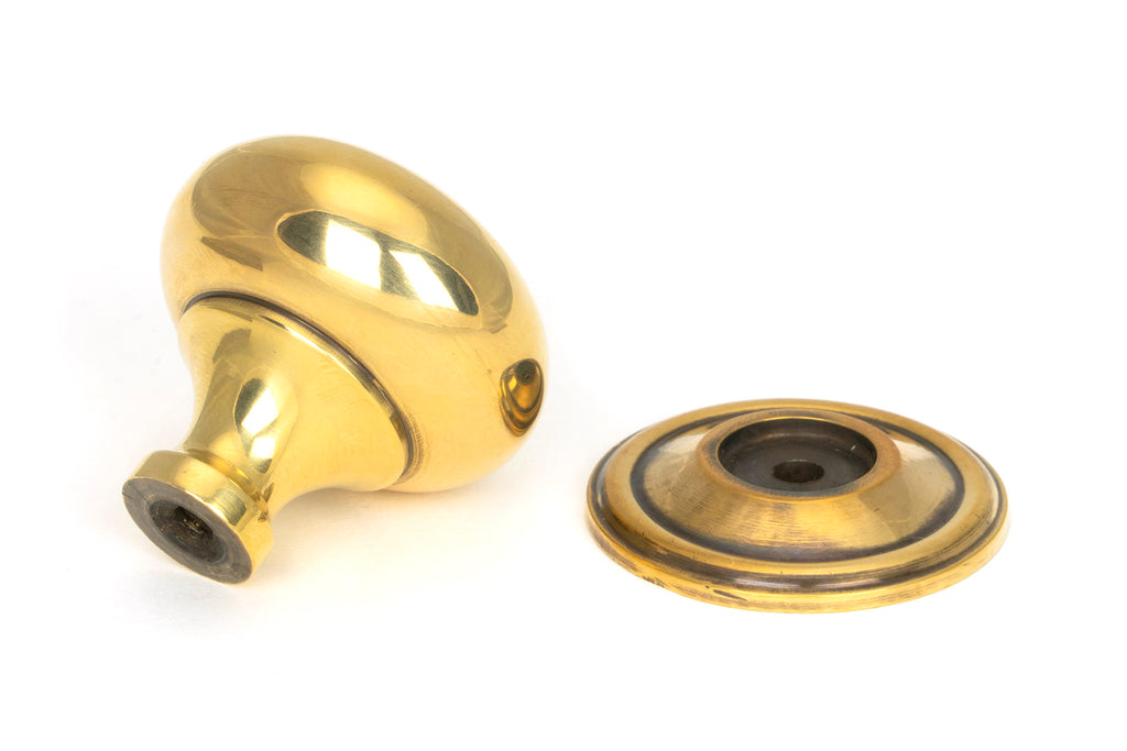 From The Anvil's Aged Brass Mushroom Cabinet Knob