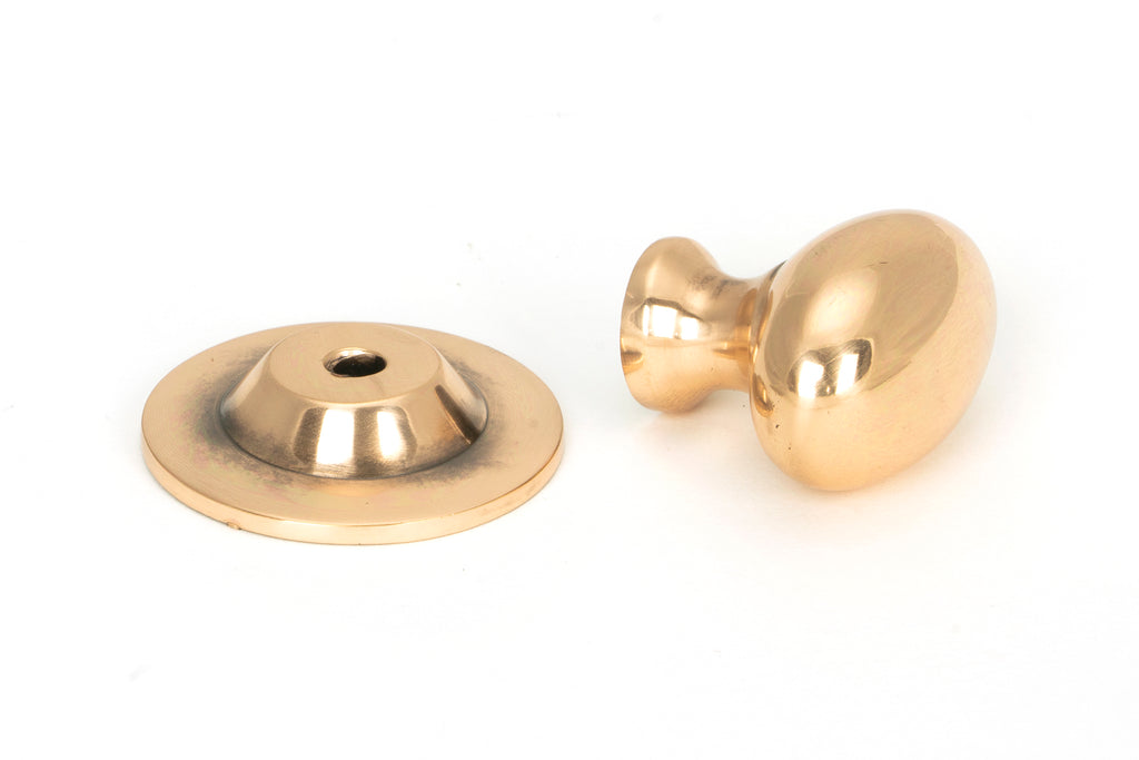 From The Anvil's Polished Bronze Oval Cabinet Knob