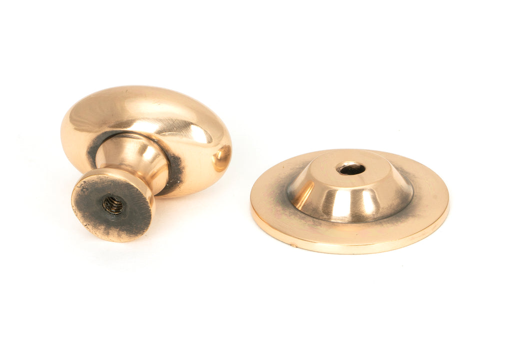 From The Anvil's Polished Bronze Oval Cabinet Knob