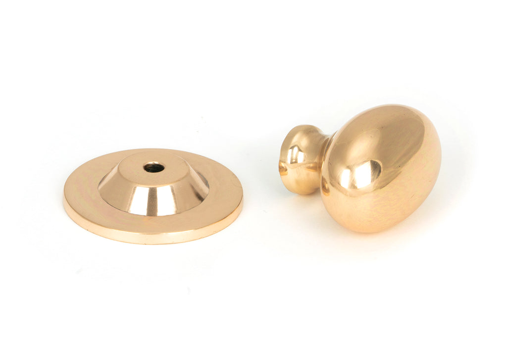 From The Anvil's Polished Bronze Oval Cabinet Knob