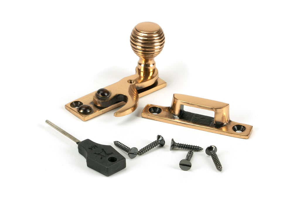 From The Anvil's Polished Bronze Beehive Sash Hook Fastener