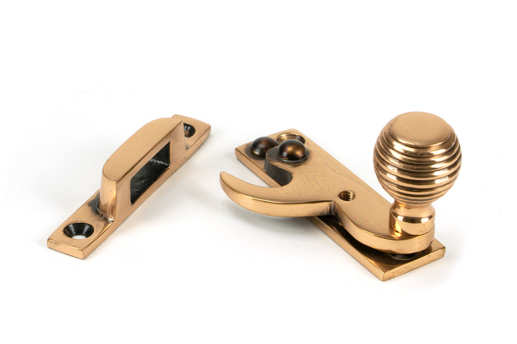 From The Anvil's Polished Bronze Beehive Sash Hook Fastener