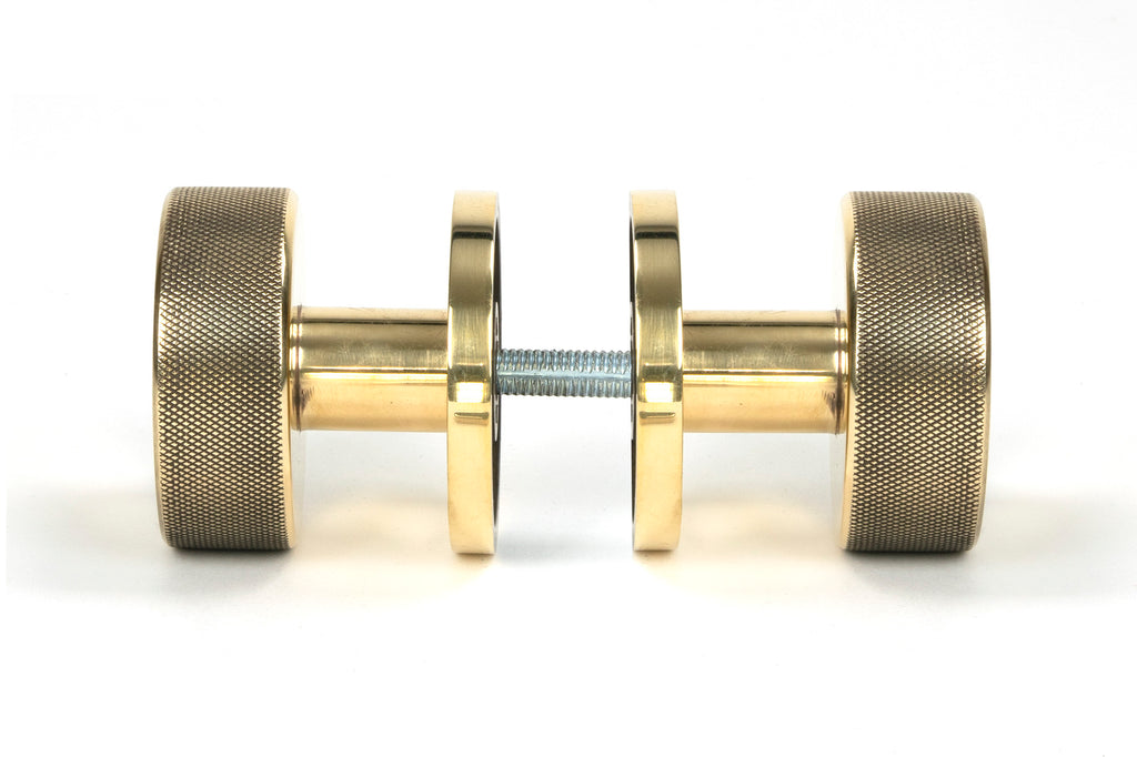 From The Anvil's Aged Brass Brompton Mortice/Rim Knob Set