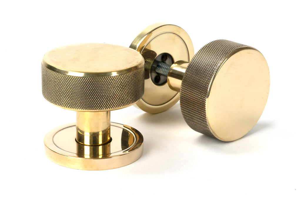 From The Anvil's Aged Brass Brompton Mortice/Rim Knob Set