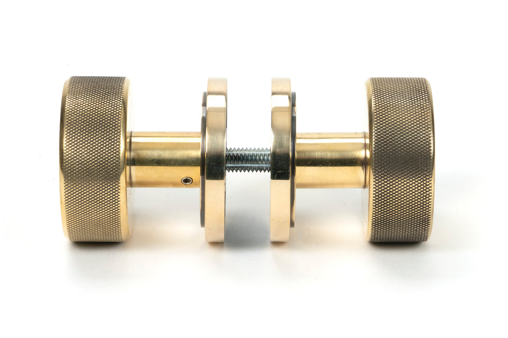 From The Anvil's Aged Brass Brompton Mortice/Rim Knob Set