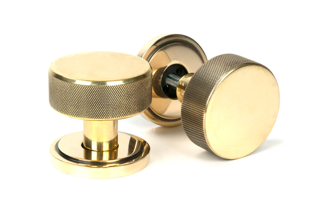 From The Anvil's Aged Brass Brompton Mortice/Rim Knob Set