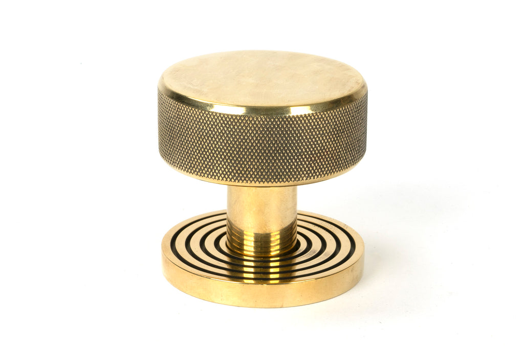 From The Anvil's Aged Brass Brompton Mortice/Rim Knob Set