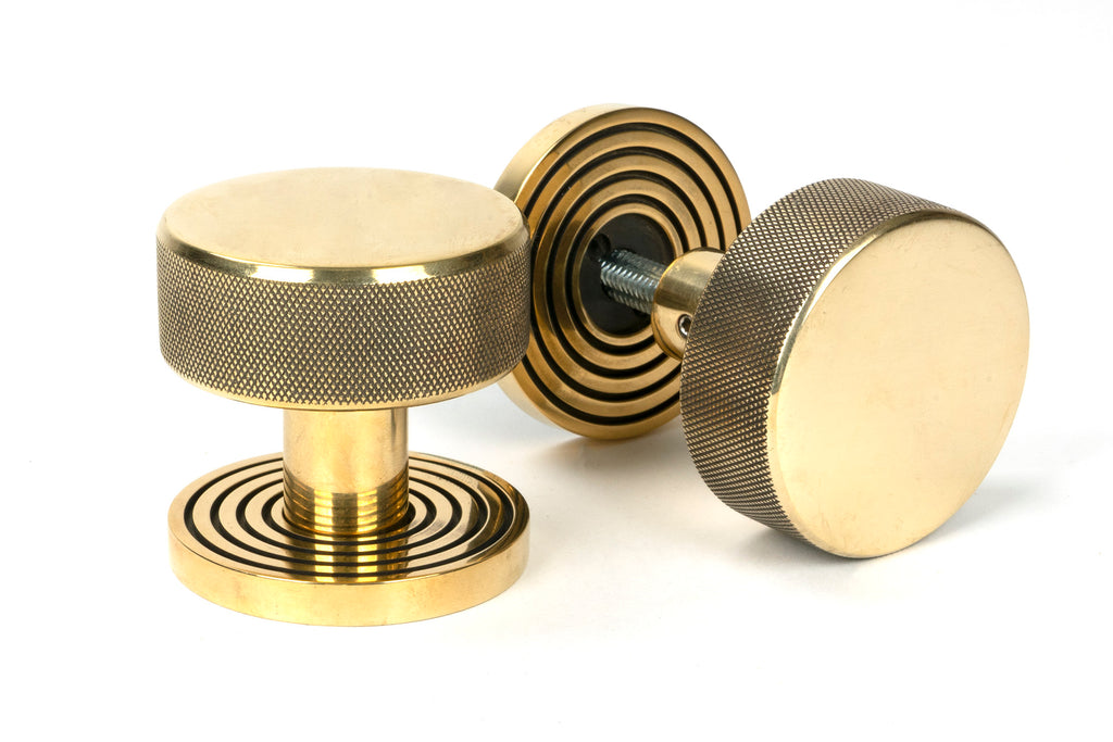 From The Anvil's Aged Brass Brompton Mortice/Rim Knob Set