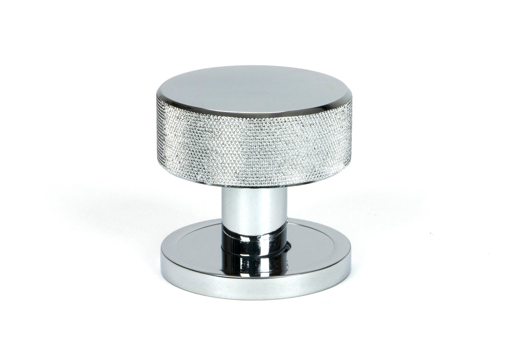 From The Anvil's Polished Chrome Brompton Mortice/Rim Knob Set