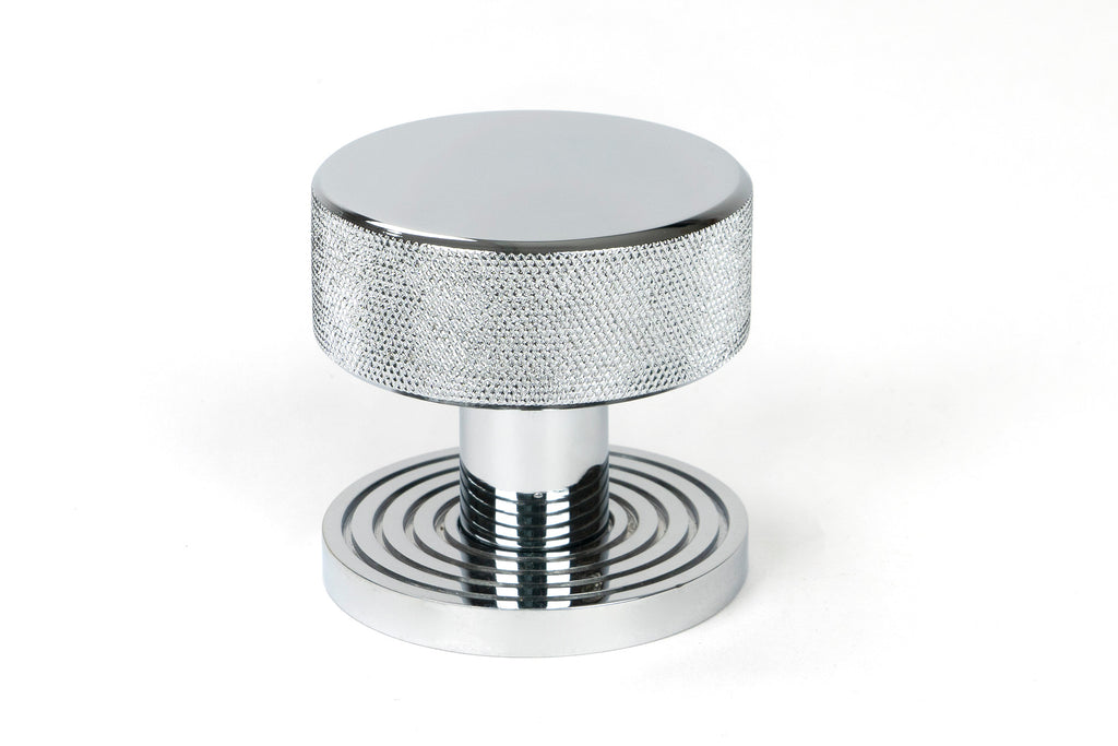 From The Anvil's Polished Chrome Brompton Mortice/Rim Knob Set