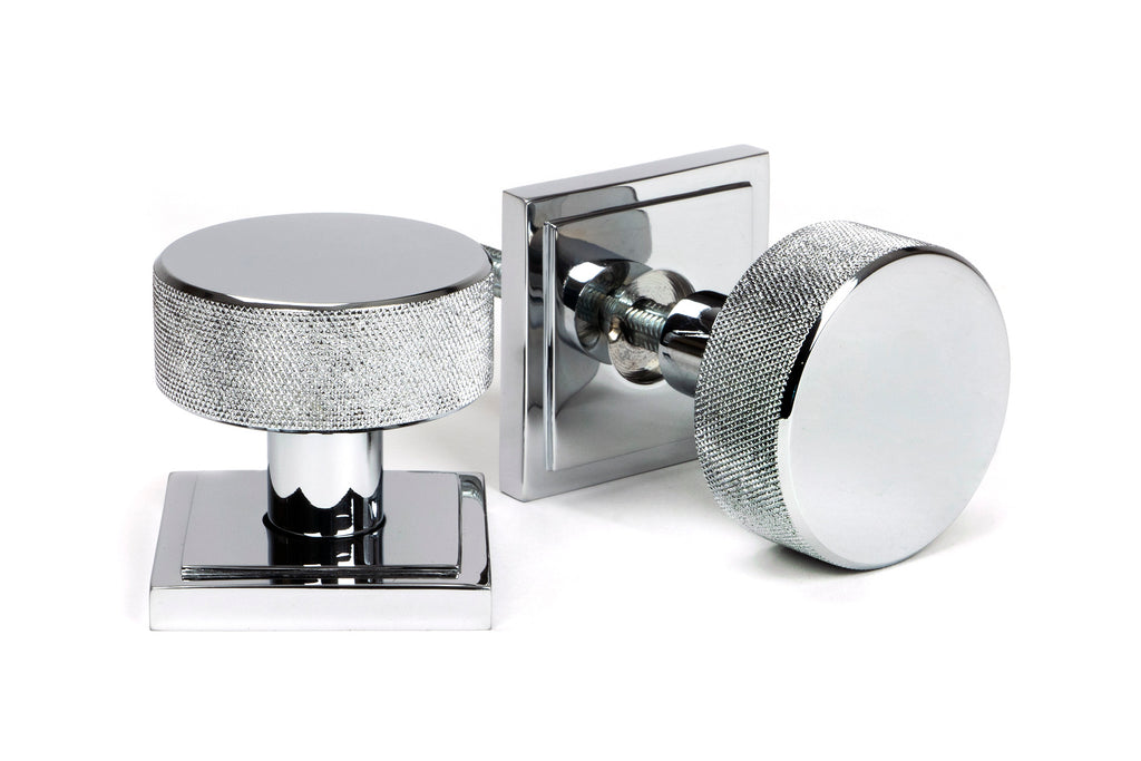 From The Anvil's Polished Chrome Brompton Mortice/Rim Knob Set