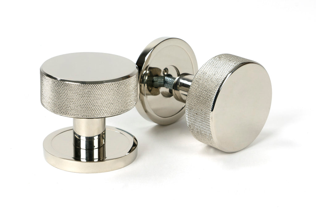 From The Anvil's Polished Nickel Brompton Mortice/Rim Knob Set