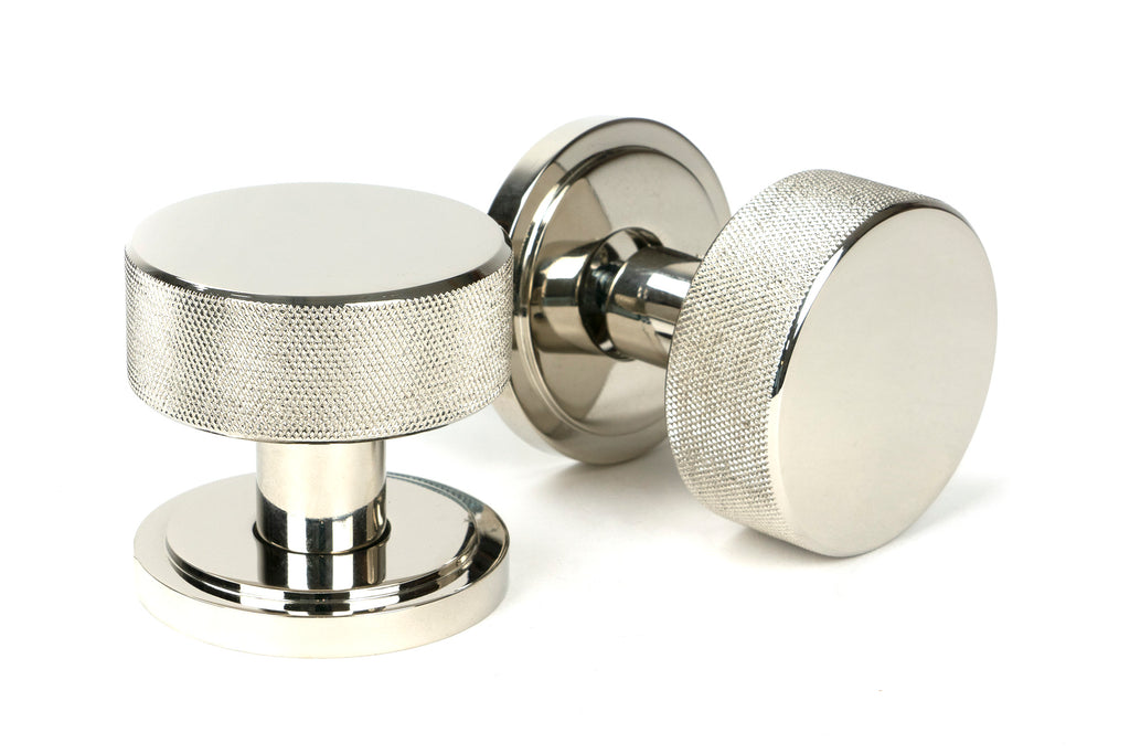 From The Anvil's Polished Nickel Brompton Mortice/Rim Knob Set