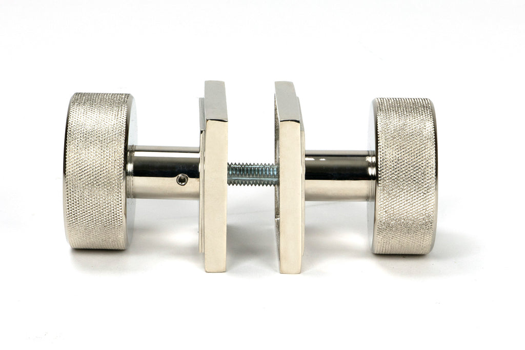 From The Anvil's Polished Nickel Brompton Mortice/Rim Knob Set