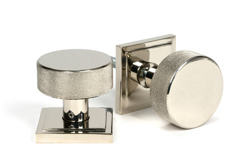 From The Anvil's Polished Nickel Brompton Mortice/Rim Knob Set