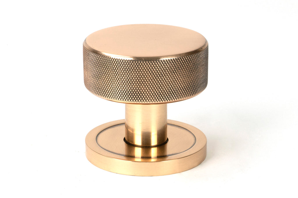 From The Anvil's Polished Bronze Brompton Mortice/Rim Knob Set