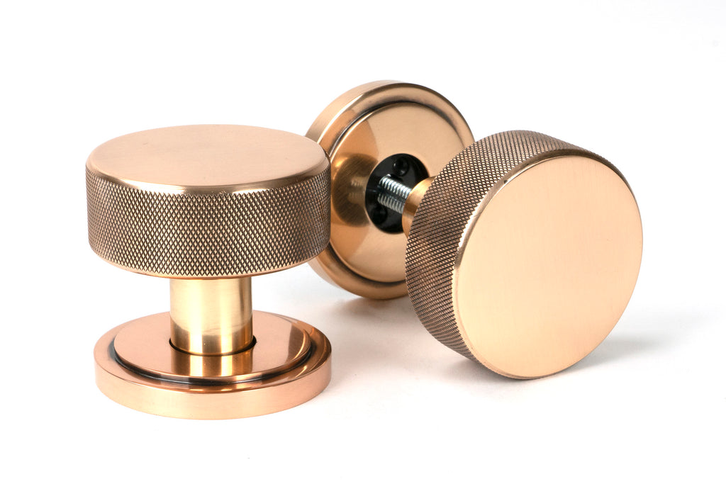 From The Anvil's Polished Bronze Brompton Mortice/Rim Knob Set