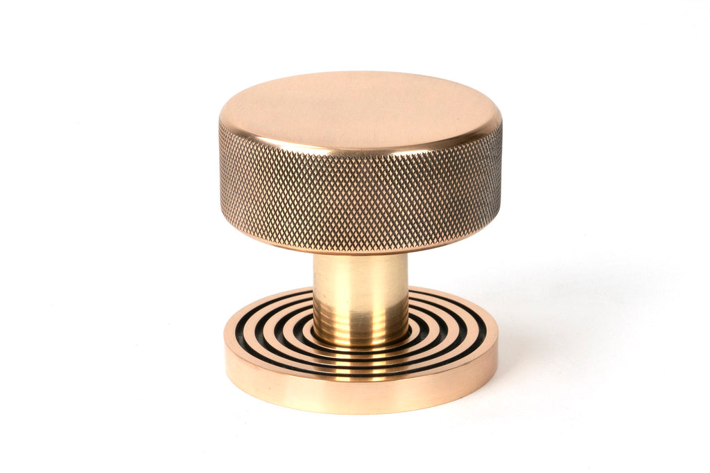 From The Anvil's Polished Bronze Brompton Mortice/Rim Knob Set